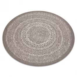   Kab. Pleteni sisal ravni tepih krug 48834686 Točkice rumeno bež krug 120 cm