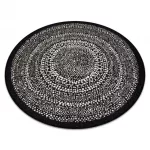  Kab. Pleteni sisal ravni tepih krug 48834690 Točkice rumeno crne krug 120 cm