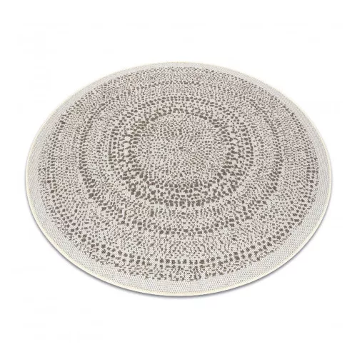  Kab. Pleteni sisal ravni tepih krug 48834866 Točkice rumeno krem krug 120 cm