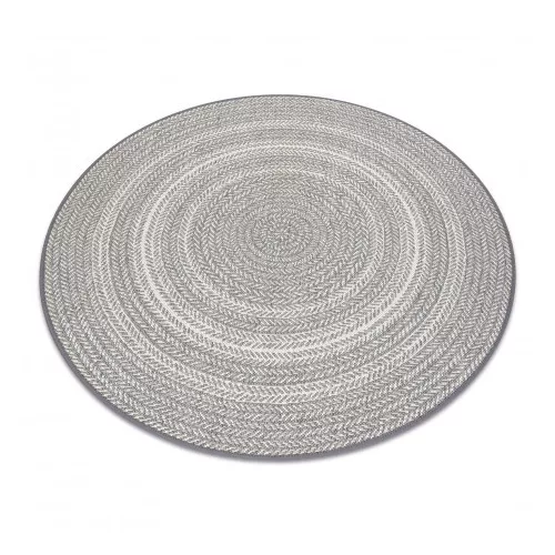  Kab. Pleteni sisal ravni tepih krug 48837637 Boho, pletenica siva krug 120 cm