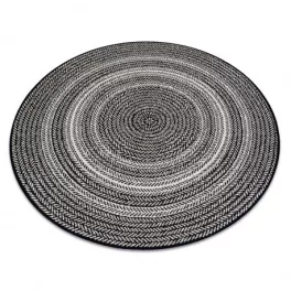    Kab. Pleteni sisal ravni tepih krug 48837690 Boho, pletenica crna krug 120 cm
