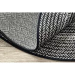  Kab. Pleteni sisal ravni tepih krug 48837690 Boho, pletenica crna krug 120 cm