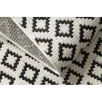  Kab. Pleteni ravni tepih od sisala 49361960 Dijamanti krem / crni 80x150 cm