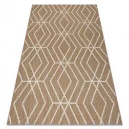    Kab. FLAT 48956265 Sisalov tepih Geometrijski - prirodna bež boja slame, kord 120x170 cm