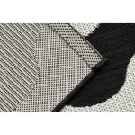  Kab. Pleteni ravni tepih od sisala 49377690 Val krem / crna 120x170 cm