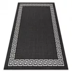  Kab. Pleteni ravni tepih od sisala 49373690 grčki crni/krem 140x200 cm