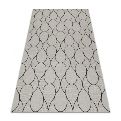  Kab. Pleteni ravni tepih od sisala 49379960 Drops krem / crna 140x200 cm