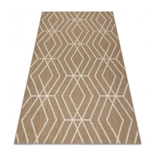  Kab. FLAT 48956265 Sisalov tepih Geometrijski - prirodna bež boja slame, kord 160x230 cm