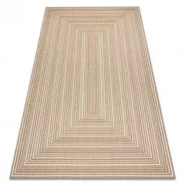    Kab. FLAT 48962265 Sisalov tepih Geometrijski - prirodna bež boja slame, kord 200x290 cm
