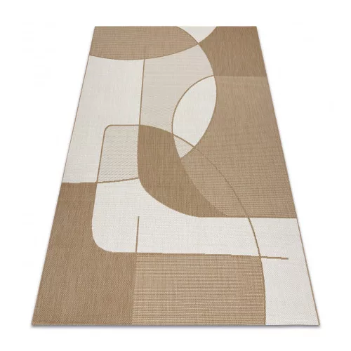  Kab. FLAT 48982265 Sisalov tepih Geometrijski - prirodna bež boja slame, kord 200x290 cm