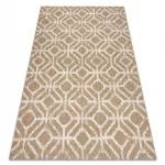  Tepih FLAT 48957265 Geometrijski romb prirodna bež pređa 80x150 cm