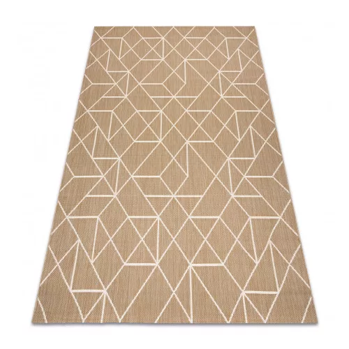  Kab. Tepih FLAT 48959265 Geometrijska prirodna bež pređa 80x150 cm