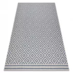 Fonott sizal flat tepih 48357/951 négyzetek 200x290 cm