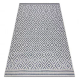Fonott sizal flat tepih 48357/951 négyzetek 200x290 cm