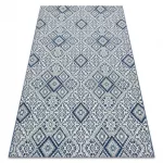 Fonott sizal color tepih 19247/699 Négyzetek Rombusz Csempe plava 80x150 cm
