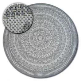    Kab. Pleteni ravni okrugli tepih od sisala 48695/637 LEADER GLASS okrugli 120 cm