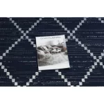 Fonott sizal color tepih 47268/309 Rombusz Négyzetek plava 120x170 cm