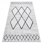 Fonott sizal color tepih 47272/396 Rombusz Négyzetek bijela 120x170 cm