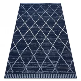   Fonott sizal color tepih 47268/309 Rombusz Négyzetek plava 200x290 cm