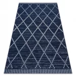 Fonott sizal color tepih 47268/309 Rombusz Négyzetek plava 140x200 cm