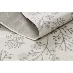 Fonott sizal flat tepih 48774/367 listovi Madarak krem siva 140x200 cm