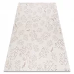 Fonott sizal flat tepih 48774/526 listovi Madarak krem ružičasta 200x290 cm
