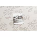 Fonott sizal flat tepih 48774/526 listovi Madarak krem ružičasta 200x290 cm
