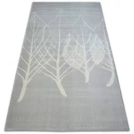 Scandi tepih 18281/652 - listovi siva krem 80x150 cm