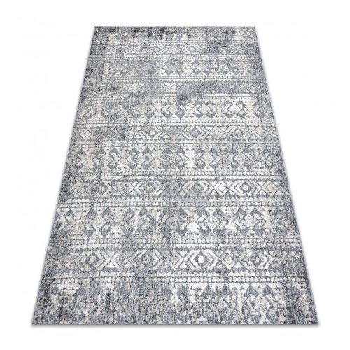 tepih SOLE D3732 Aztec gyémánt lapos szövött siva / bež 80x150 cm