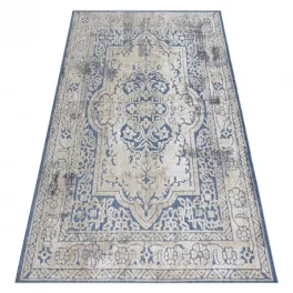  Tepih SOLE D3871 ravno tkani plavi / bež 80x250 cm