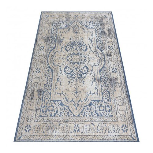  Tepih SOLE D3871 ravno tkani plavi / bež 80x250 cm