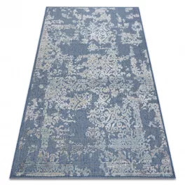 tepih SOLE D3811 lapos szövött plava / bež 120x170 cm