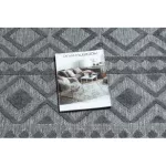 tepih SOLE D3852 Boho gyémánt lapos szövött siva 120x170 cm