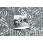 tepih SOLE D3842 hexagoane lapos szövött siva / bež 140x190 cm