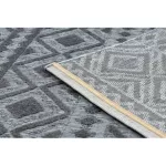tepih SOLE D3852 Boho gyémánt lapos szövött siva 140x190 cm