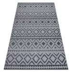 tepih SOLE D3852 Boho gyémánt lapos szövött siva 180x270 cm
