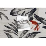 Modern tepih MUNDO E7181 listovi szabadtéri bež / plava 80x150 cm
