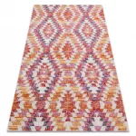  Moderan tepih MUNDO D7591 diamond 3D outdoor roza / bež 80x250 cm