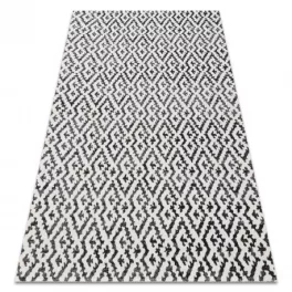    Moderan tepih MUNDO E0621 geometrijski vanjski bež / crni 80x250 cm