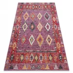 Modern tepih MUNDO D7701 gyémánt boho szabadtéri ružičasta / bež  120x170 cm