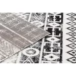 Modern tepih MUNDO E0592 etnikai szabadtéri bež / crne 120x170 cm