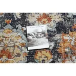 Modern tepih MUNDO E0671 keleti vintage szabadtéri crne / žuta 120x170 cm