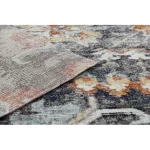 Modern tepih MUNDO E0671 keleti vintage szabadtéri crne / žuta 120x170 cm
