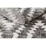 Modern tepih MUNDO D7461 gyémánt 3D szabadtéri siva / bež  140x190 cm