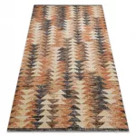 Modern tepih MUNDO D5781 háromszögek 3D szabadtéri narancsžuta / bež  160x220 cm