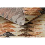 Modern tepih MUNDO D5781 háromszögek 3D szabadtéri narancsžuta / bež  160x220 cm