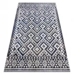 Modern tepih MUNDO E0561 gyémánt, cikcakk 3D szabadtéri plava / bež  160x220 cm