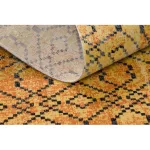 Modern tepih MUNDO D5751 glamour szabadtéri narancsžuta / crne 180x270 cm