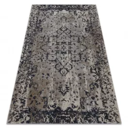   Modern tepih MUNDO E0681 vintage szabadtéri bež / crne 180x270 cm