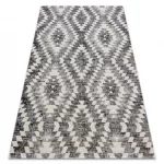 Modern tepih MUNDO D7461 gyémánt 3D szabadtéri siva / bež  200x290 cm
